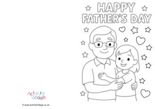 Happy Father's Day Colouring Card 4