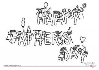 Happy Father's Day Colouring Page 2