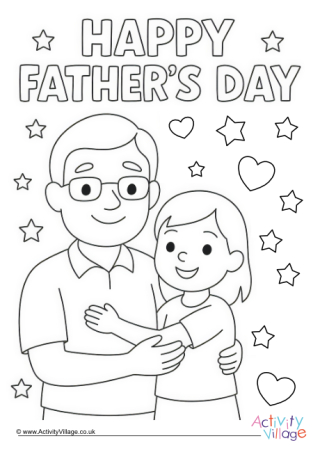Happy Father's Day Colouring Page 3