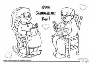 Happy Grandparents Day Colouring Page 2