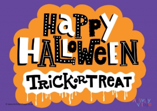 Happy Halloween Trick or Treat Poster