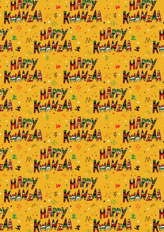 Happy Kwanzaa Scrapbook Paper