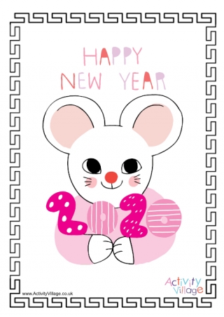 Happy New Year 2020 Rat Poster