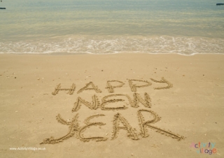 Happy New Year Beach Poster