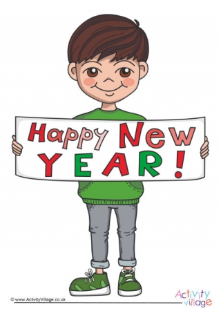 Happy New Year Boy Poster