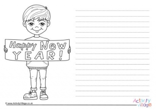 Happy New Year Boy Story Paper
