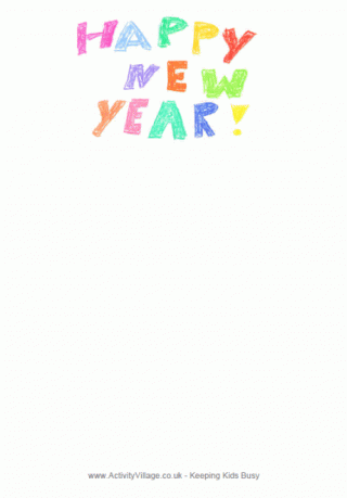 Happy New Year Writing Paper