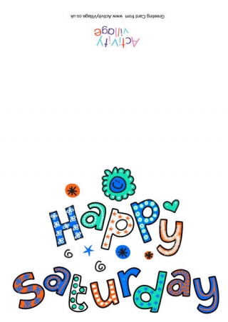 Happy Saturday Card