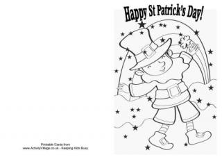 St Patrick's Day Colouring Card - Happy St Patrick's Day