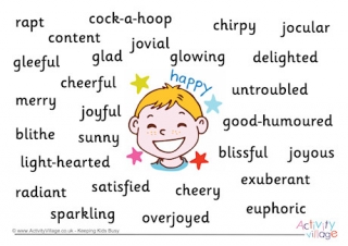 Happy Synonyms Poster