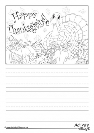 Happy Thanksgiving Story Paper 2