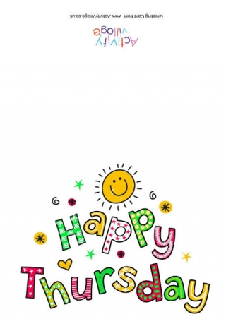 Happy Thursday Card