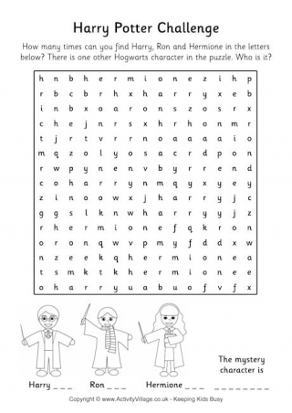 harry potter puzzles
