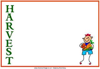Harvest Acrostic Poem Printables