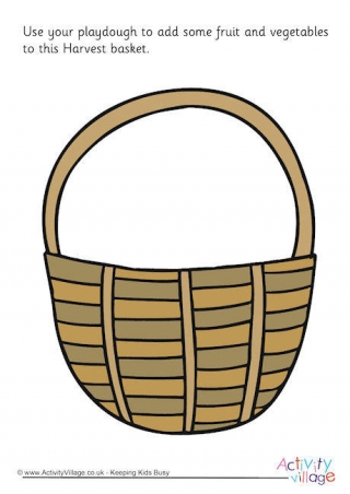 Harvest Basket Playdough Mat
