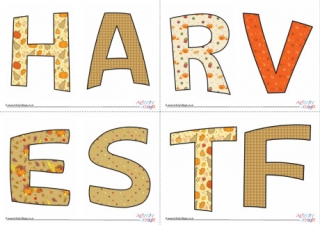 Harvest Festival Letters Small