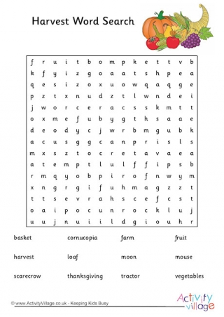 Harvest Word Search
