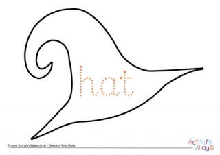 Hat Word Tracing Page