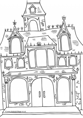 Haunted House Colouring Page 6