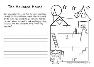 Haunted House Maze Activity