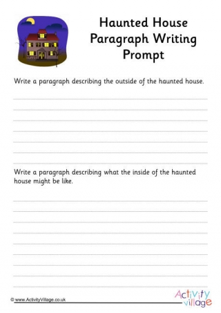 Haunted House Paragraph Writing Prompt