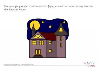 Haunted House Playdough Mat