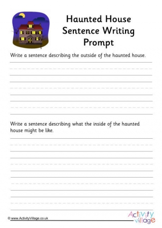 Haunted House Sentence Writing Prompt