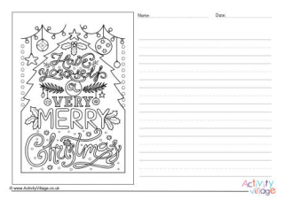 Have Yourself A Merry Christmas Story Paper