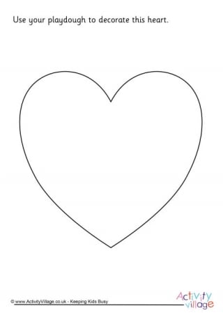 Heart Playdough Mat