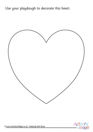 Heart Playdough Mat