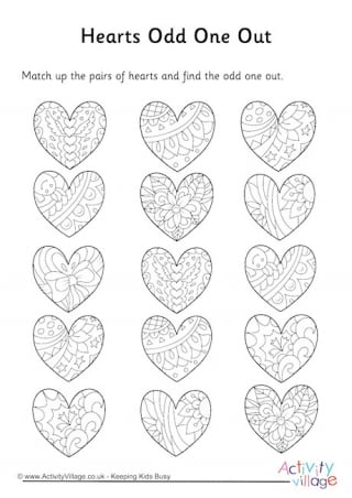 Hearts Odd One Out 3