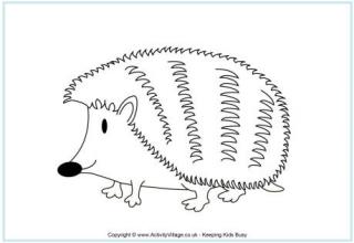 Hedgehog Colouring Page