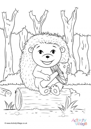 Hedgehog Colouring Page 6