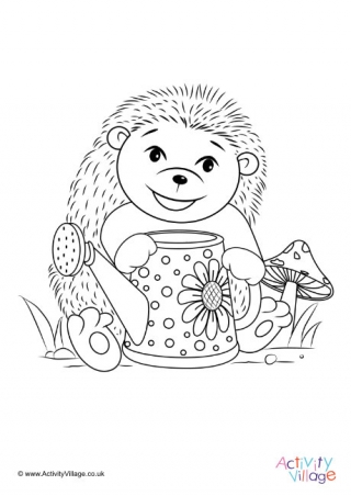 Hedgehog Colouring Page 9