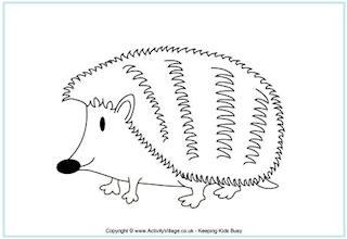 Hedgehog Colouring Pages