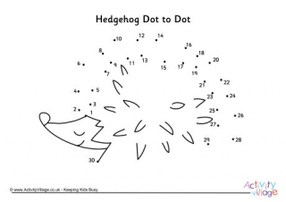 Hedgehog Dot To Dot