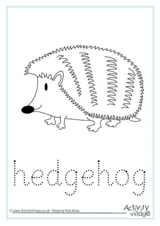 Hedgehog Word Tracing