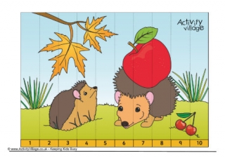 Hedgehogs Counting Jigsaw