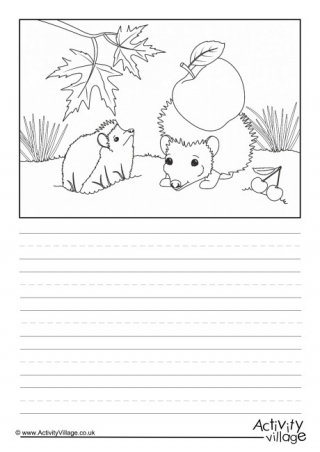 Hedgehogs Scene Story Paper