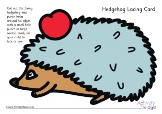 Hedgehog Lacing Card 2