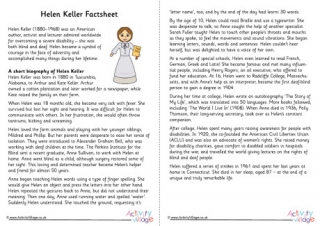 Helen Keller Factsheet