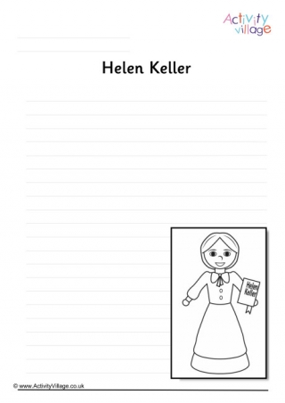 Helen Keller Writing Page