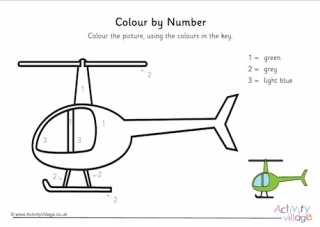 Helicopter Colour By Number