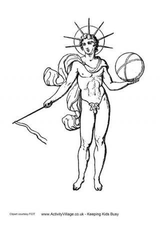 Helios Colouring Page