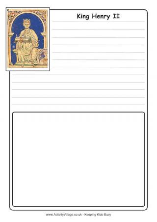 Henry II Notebooking Page