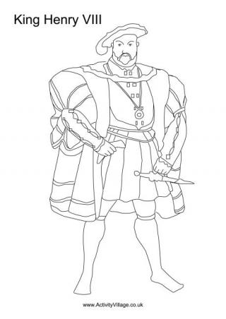 Henry VIII Colouring Page