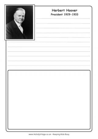 Herbert Hoover Notebooking Page