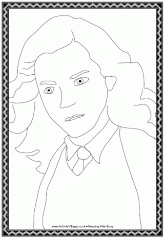 Hermione Granger Colouring Page