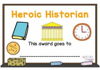 Heroic Historian Certificate