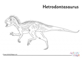 Hetrodontasaurus Colouring Page